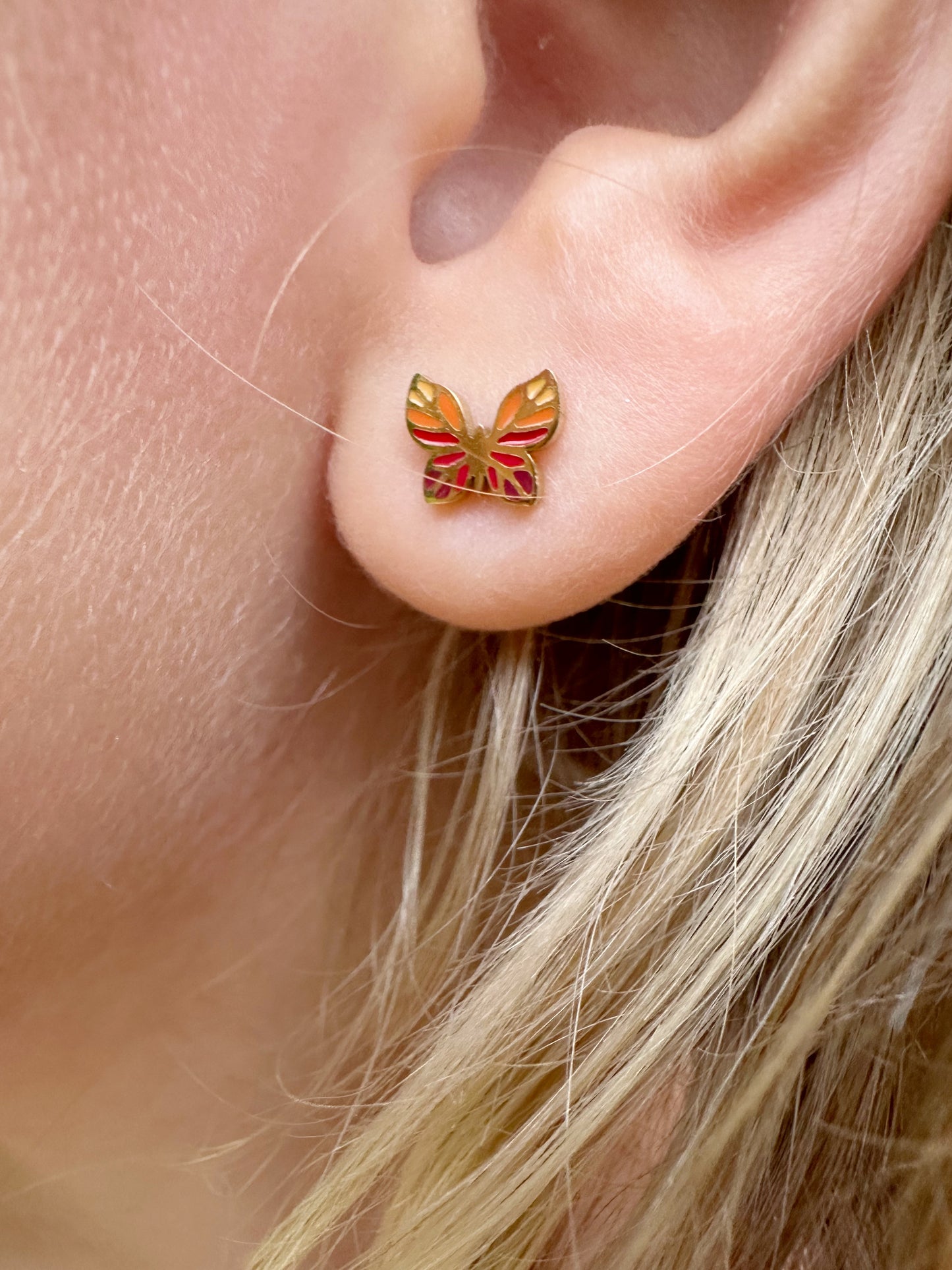 butterfly stud earrings