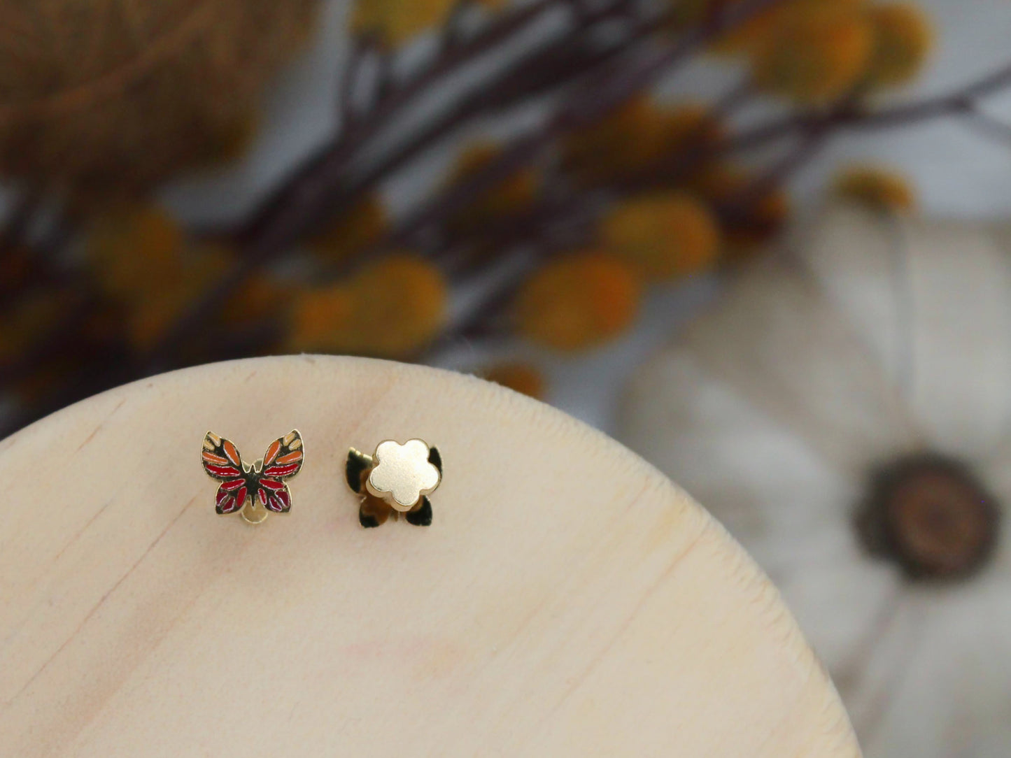 butterfly stud earrings