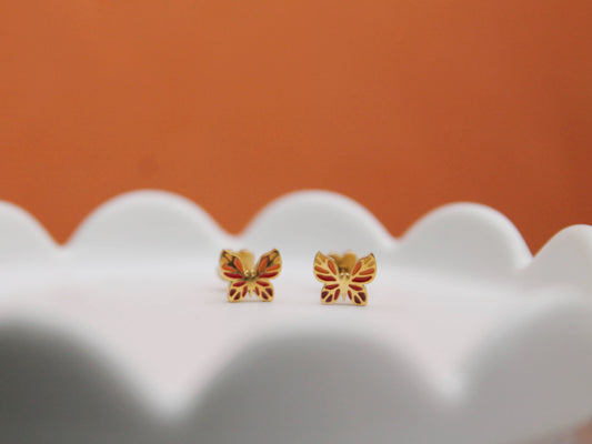 butterfly stud earrings